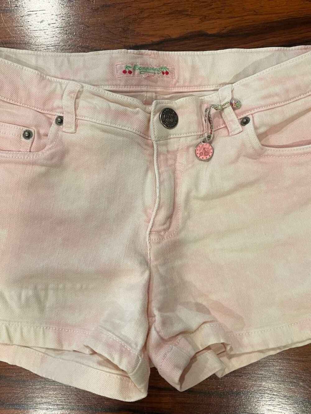Bonpoint Pink/White Tie Dye Shorts Girls 12